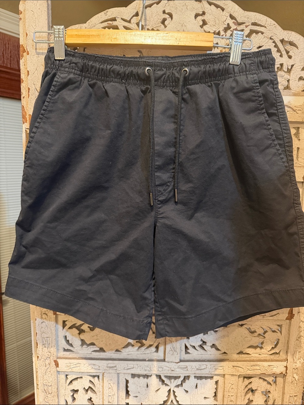 American Eagle Outfitters Black Drawstring Hybrid Shorts